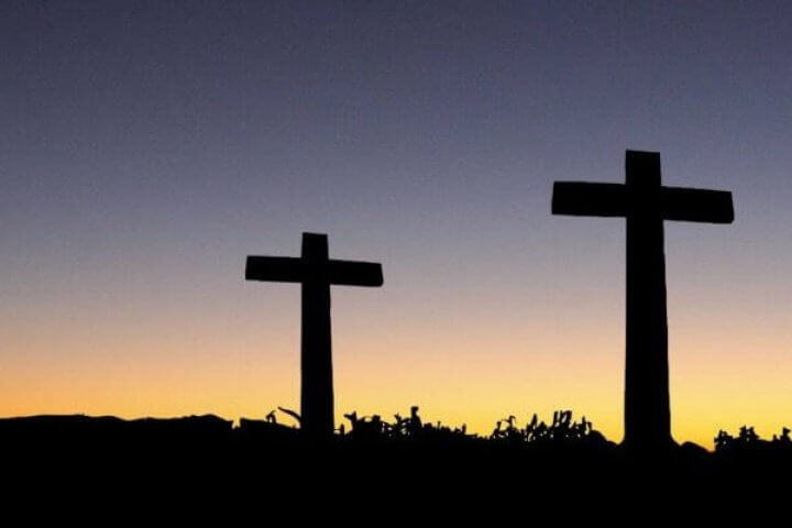 Three Crosses At Dawn